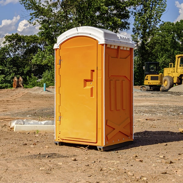 how often are the porta potties cleaned and serviced during a rental period in Lexington